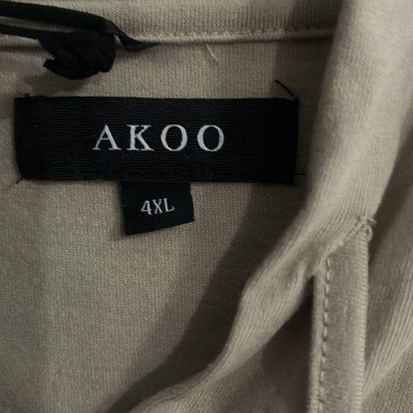 NWT AKOO Men's Lightweight Beige Hoodie size 4XLarge - Picture 5 of 5